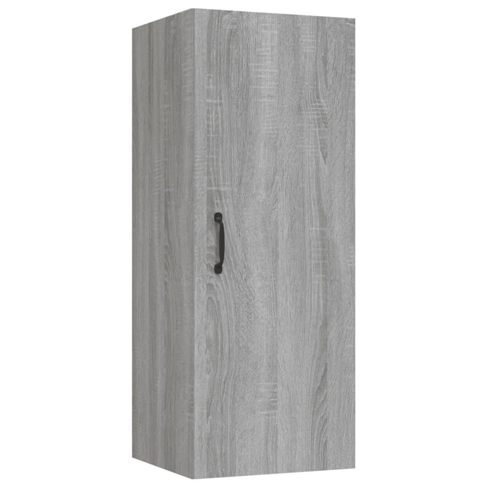 Vidaxl Nástenná skrinka sivý dub sonoma 34,5x34x90 cm spracované drevo
